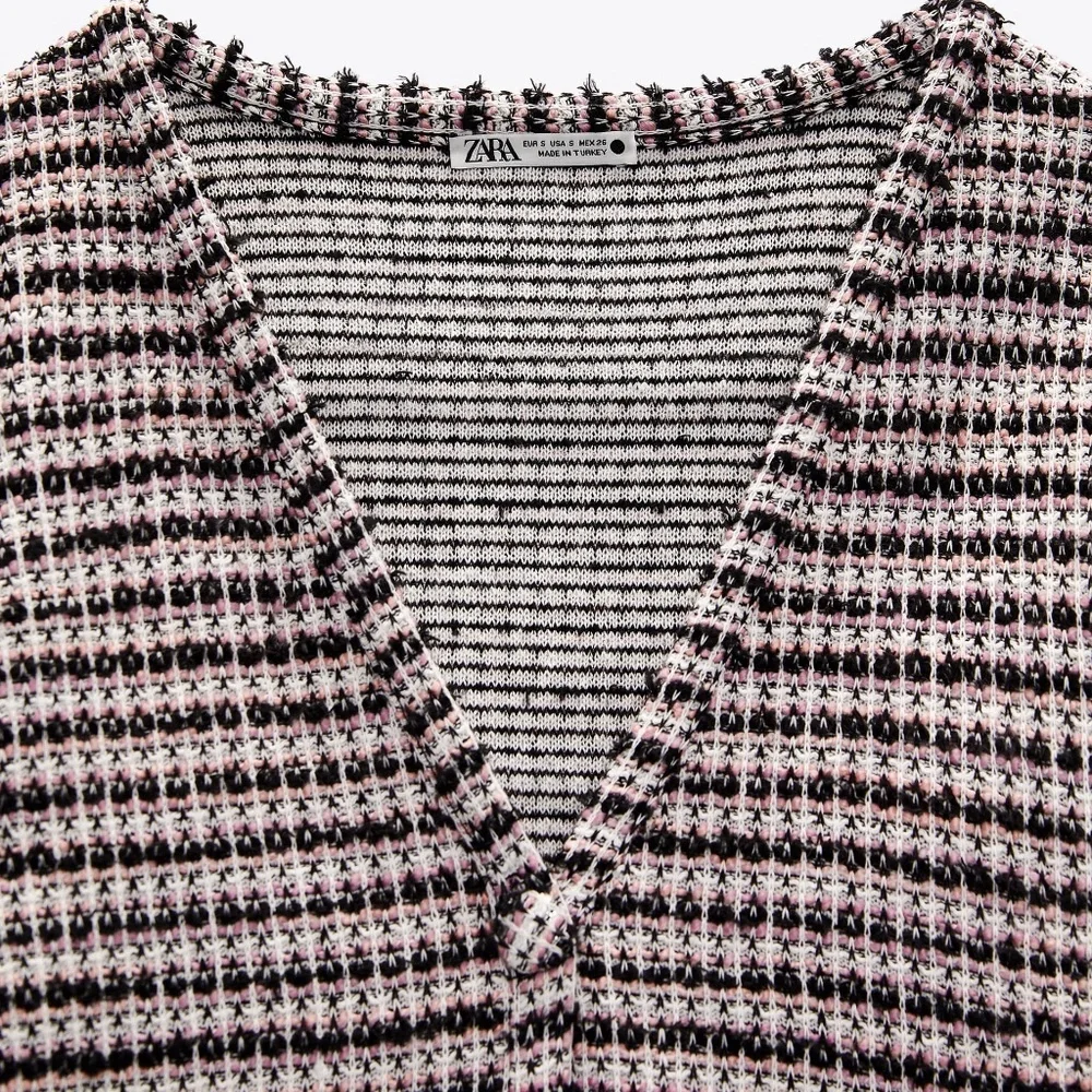 ZARA Textured Midi Sweater Dress Cardigan BNWT - Picture 4 of 5